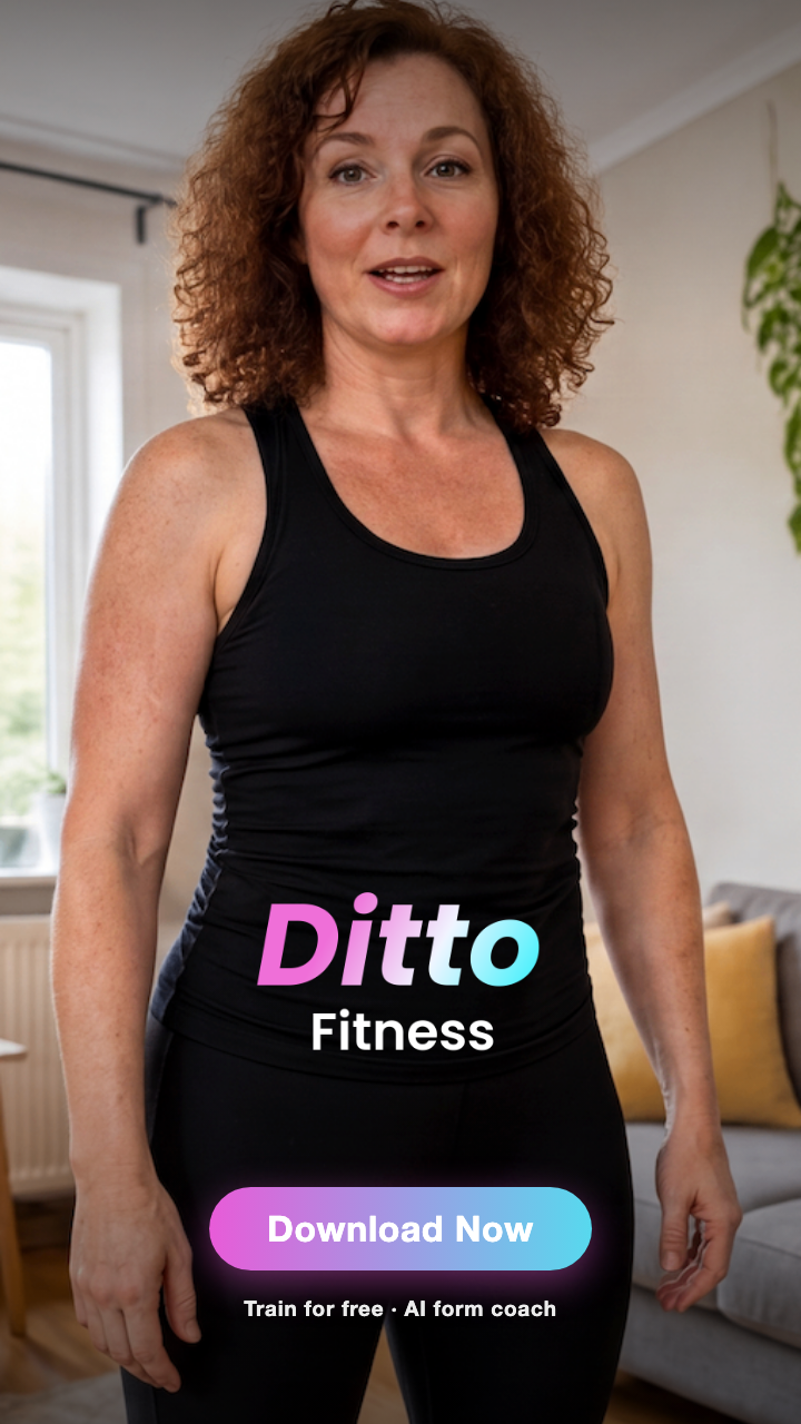 Ditto fitness app banner ad — creator Sarah